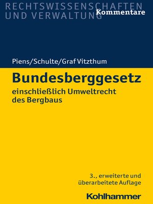cover image of Bundesberggesetz